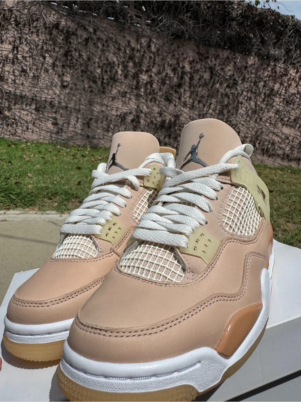 Jordan 4 Retro Shimmer Metallic Silver sneakers in US 7